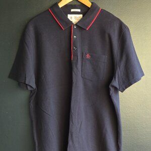 Original Penguin men's polo L SS black classic Fit Munsingwear short sleeve